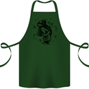 A Frog on a Mushroom Cotton Apron 100% Organic Forest Green