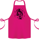 A Frog on a Mushroom Cotton Apron 100% Organic Pink