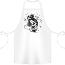 A Frog on a Mushroom Cotton Apron 100% Organic White
