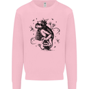 A Frog on a Mushroom Kids Sweatshirt Jumper Light Pink