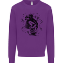 A Frog on a Mushroom Kids Sweatshirt Jumper Purple