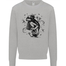 A Frog on a Mushroom Kids Sweatshirt Jumper Sports Grey