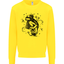 A Frog on a Mushroom Kids Sweatshirt Jumper Yellow