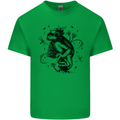 A Frog on a Mushroom Kids T-Shirt Childrens Irish Green