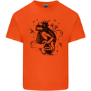 A Frog on a Mushroom Kids T-Shirt Childrens Orange