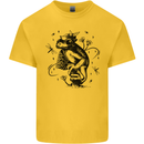 A Frog on a Mushroom Kids T-Shirt Childrens Yellow