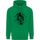 A Frog on a Mushroom Mens 80% Cotton Hoodie Irish Green