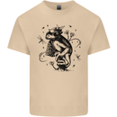 A Frog on a Mushroom Mens Cotton T-Shirt Tee Top Sand