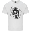 A Frog on a Mushroom Mens Cotton T-Shirt Tee Top White