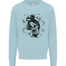 A Frog on a Mushroom Mens Sweatshirt Jumper Light Blue