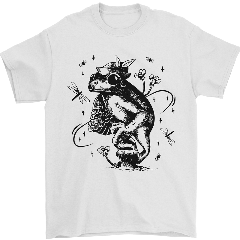 A Frog on a Mushroom Mens T-Shirt Cotton Gildan White