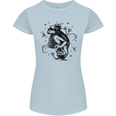 A Frog on a Mushroom Womens Petite Cut T-Shirt Light Blue