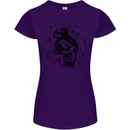 A Frog on a Mushroom Womens Petite Cut T-Shirt Purple