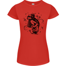 A Frog on a Mushroom Womens Petite Cut T-Shirt Red