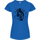 A Frog on a Mushroom Womens Petite Cut T-Shirt Royal Blue