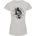 A Frog on a Mushroom Womens Petite Cut T-Shirt Sports Grey