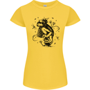 A Frog on a Mushroom Womens Petite Cut T-Shirt Yellow