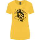 A Frog on a Mushroom Womens Wider Cut T-Shirt Yellow