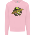 A Funny Alien Stuck in a UFO Flying Saucer Mens Sweatshirt Jumper Light Pink