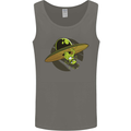 A Funny Alien Stuck in a UFO Flying Saucer Mens Vest Tank Top Charcoal