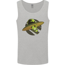 A Funny Alien Stuck in a UFO Flying Saucer Mens Vest Tank Top Sports Grey