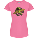 A Funny Alien Stuck in a UFO Flying Saucer Womens Petite Cut T-Shirt Azalea