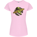 A Funny Alien Stuck in a UFO Flying Saucer Womens Petite Cut T-Shirt Light Pink