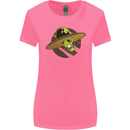 A Funny Alien Stuck in a UFO Flying Saucer Womens Wider Cut T-Shirt Azalea