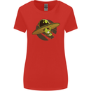 A Funny Alien Stuck in a UFO Flying Saucer Womens Wider Cut T-Shirt Red