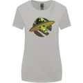 A Funny Alien Stuck in a UFO Flying Saucer Womens Wider Cut T-Shirt Sports Grey