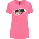 A Funny Cat Peeking From a Ripped Top Womens Wider Cut T-Shirt Azalea