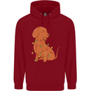 A Funny Christmas Tree Dachshund Childrens Kids Hoodie Red