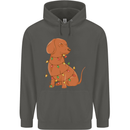 A Funny Christmas Tree Dachshund Childrens Kids Hoodie Storm Grey
