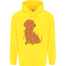 A Funny Christmas Tree Dachshund Childrens Kids Hoodie Yellow