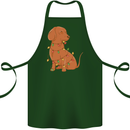 A Funny Christmas Tree Dachshund Cotton Apron 100% Organic Forest Green