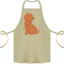 A Funny Christmas Tree Dachshund Cotton Apron 100% Organic Khaki