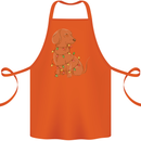 A Funny Christmas Tree Dachshund Cotton Apron 100% Organic Orange
