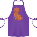 A Funny Christmas Tree Dachshund Cotton Apron 100% Organic Purple