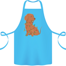A Funny Christmas Tree Dachshund Cotton Apron 100% Organic Turquoise