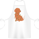 A Funny Christmas Tree Dachshund Cotton Apron 100% Organic White