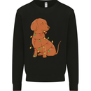 A Funny Christmas Tree Dachshund Kids Sweatshirt Jumper Black