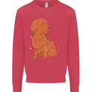 A Funny Christmas Tree Dachshund Kids Sweatshirt Jumper Heliconia