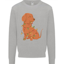 A Funny Christmas Tree Dachshund Kids Sweatshirt Jumper Sports Grey