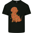 A Funny Christmas Tree Dachshund Kids T-Shirt Childrens Black