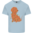 A Funny Christmas Tree Dachshund Kids T-Shirt Childrens Light Blue