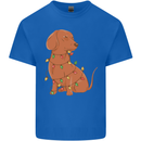A Funny Christmas Tree Dachshund Kids T-Shirt Childrens Royal Blue