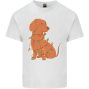 A Funny Christmas Tree Dachshund Kids T-Shirt Childrens White