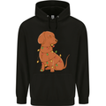 A Funny Christmas Tree Dachshund Mens 80% Cotton Hoodie Black