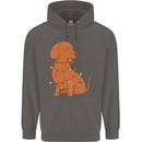 A Funny Christmas Tree Dachshund Mens 80% Cotton Hoodie Charcoal