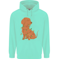 A Funny Christmas Tree Dachshund Mens 80% Cotton Hoodie Peppermint